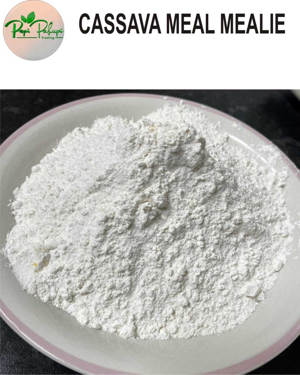 African Pounded Cassava Meal - 2kg Zambian Traditional Cassava Flour