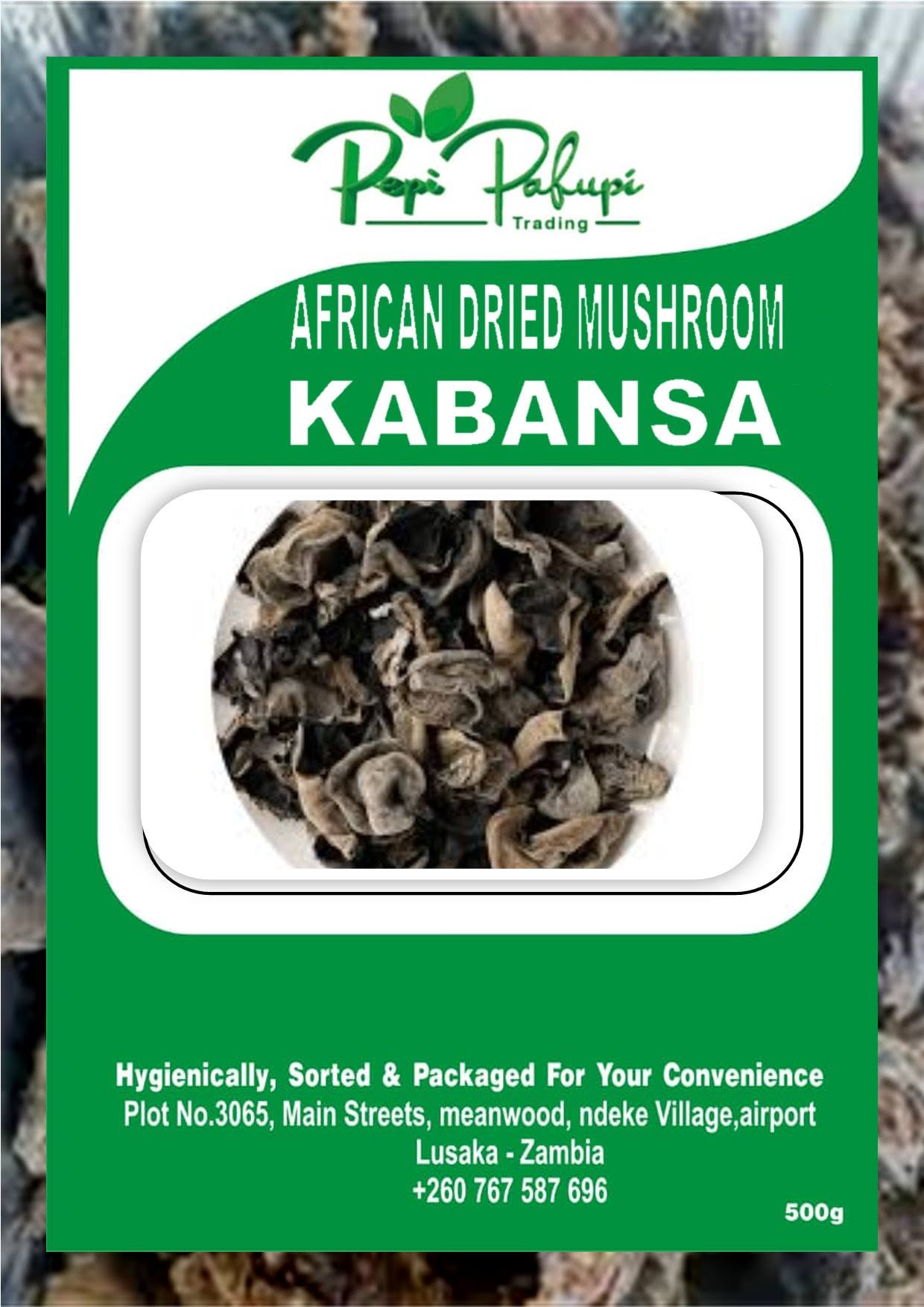 Dried African Mushrooms (Kabansa)- 1 Kg Zambian Natural Forest Mushrooms
