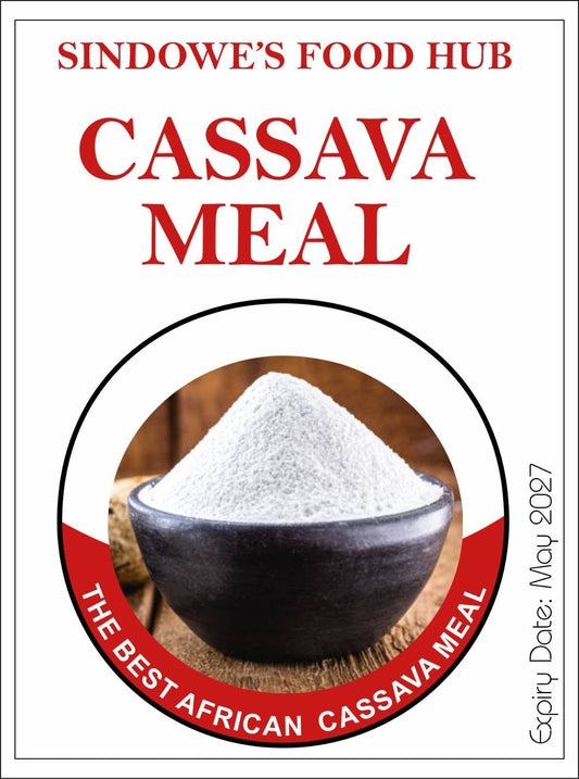 African Pounded Cassava Meal - 2kg Zambian Traditional Cassava Flour