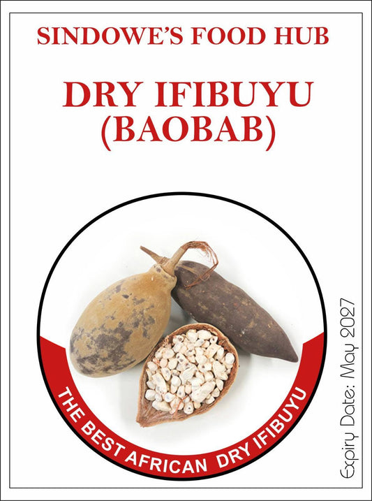 Dried Baobab Fruit (Amabuyu) - 6 Whole Pods/per Pack -  Zambian African Superfruit