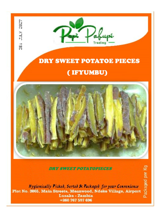 African Dried Sweet Potatoes 1kg | Zambian Sweet Potato Slices