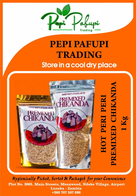 African Polony Hot Chilli (Chikanda) - 1kg Zambian Spicy Orchid Premixed with Groundnut Meal