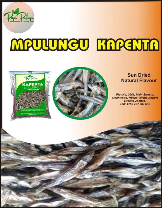 Sun-Dried Mpulungu Kapenta - Harvested from Lake Tanganyika - 1KG per PKT