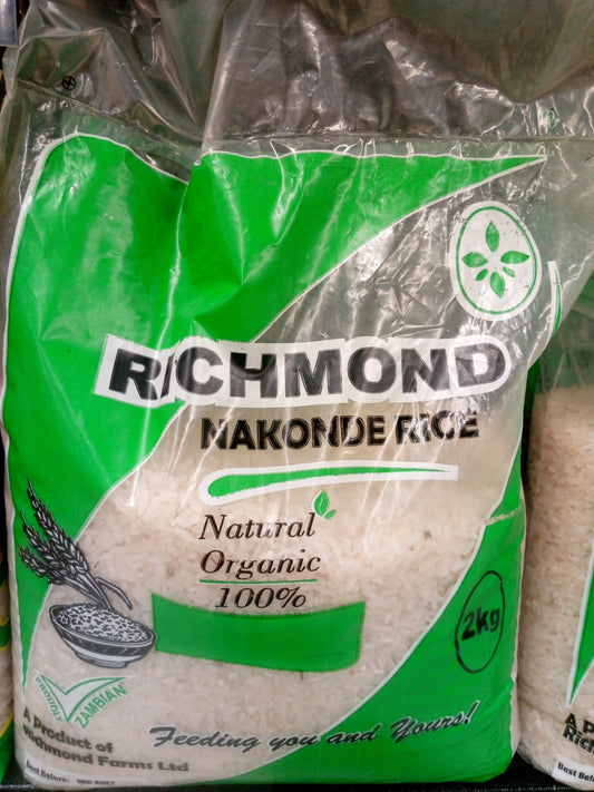 African Premium Long Grain Rice- 2 Kg Organic Nakonde Rice from Zambian