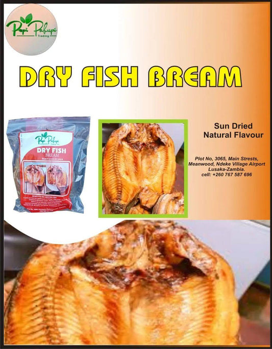 Tasty Sun-Dried Luangwa/Kafue Rivers Bream Fish- 6 pieces per Pack from Zambia