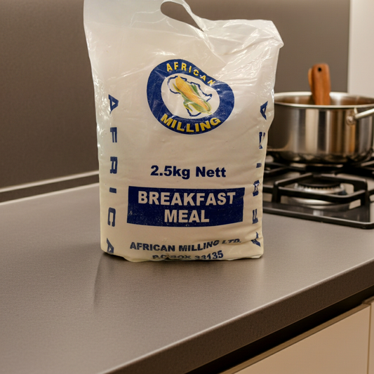 Zambian white maize breakfast mealie meal, 2.5kg bag